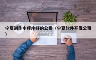 栖霞宁夏制作小程序好的公司（宁夏软件开发公司）